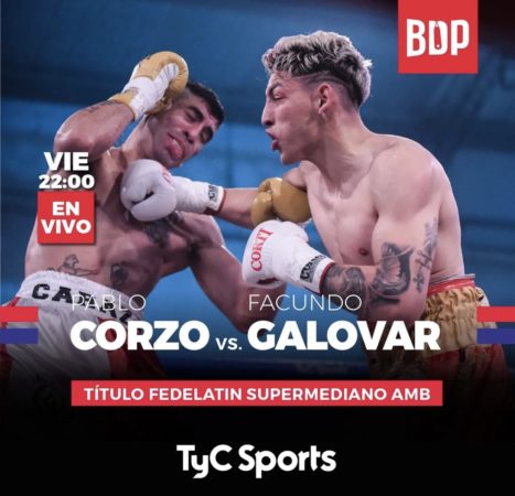 Corzo defends his WBA Fedelatin belt against Galovar on Friday 