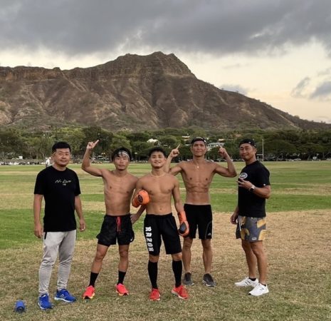 Kyoguchi returned to Japan from Hawaii to continue his training camp