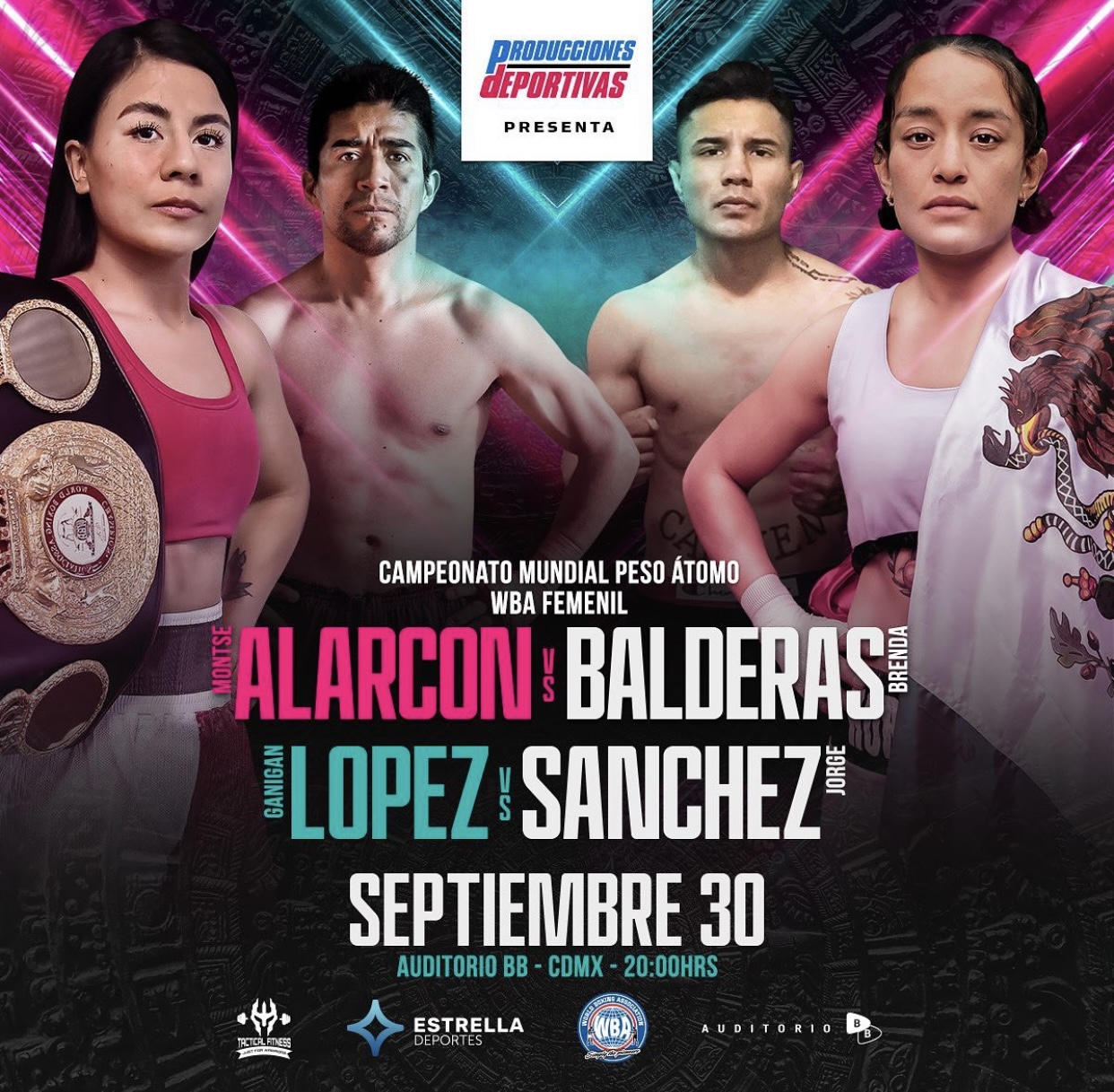 Alarcon defends her WBA belt against Balderas on September 30 in Mexico City 