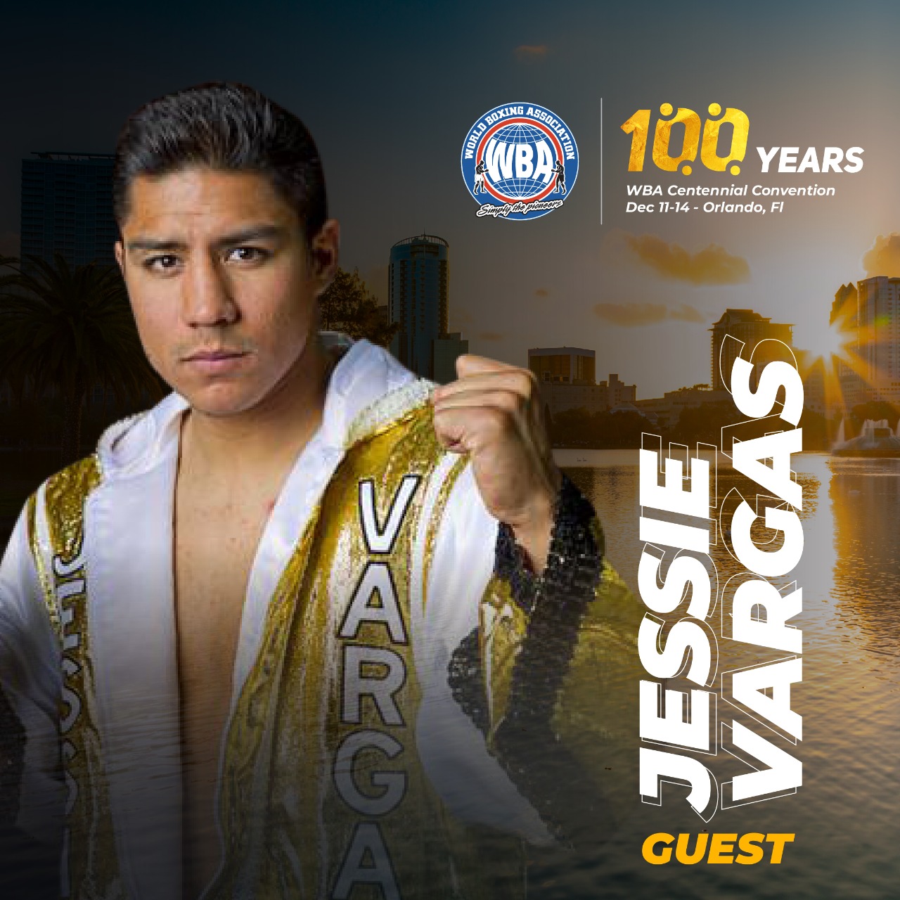 Jessie Vargas to attend WBA Centennial Convention