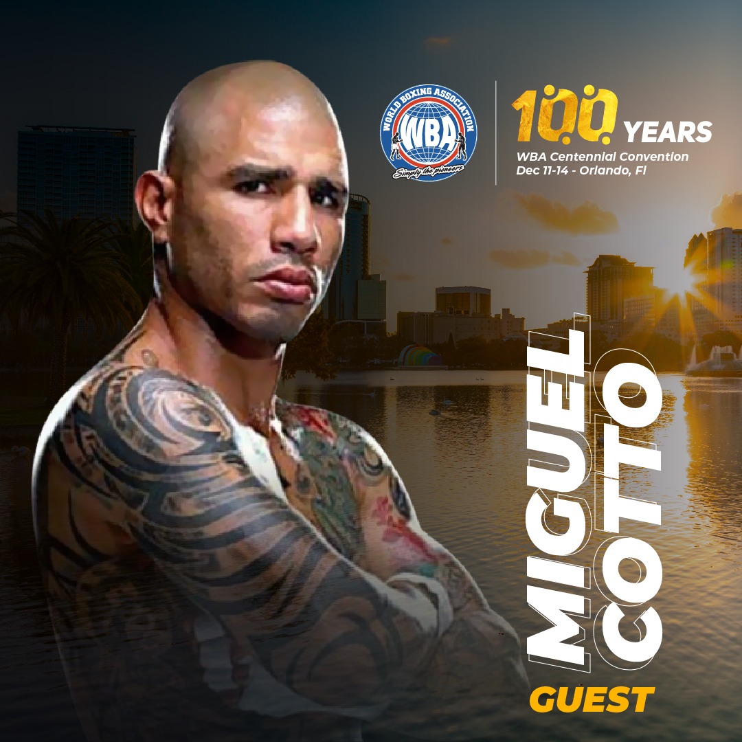 Miguel Cotto will be at the WBA Convention