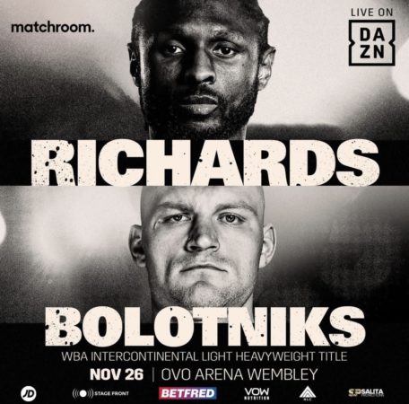 Richards-Bolotniks el 26/11 por la faja internacional AMB