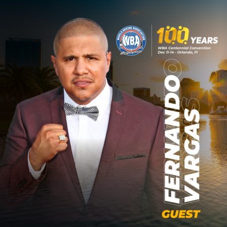 Fernando Vargas will attend the WBA Centennial Convention