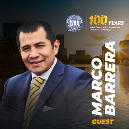 Marco Antonio Barrera will be present at the WBA Centennial Convention