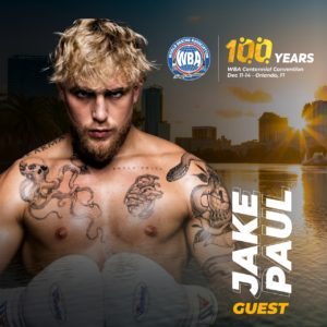 World-renowned boxer Jake Paul to join as special guest for the World Boxing Association’s Centennial Convention