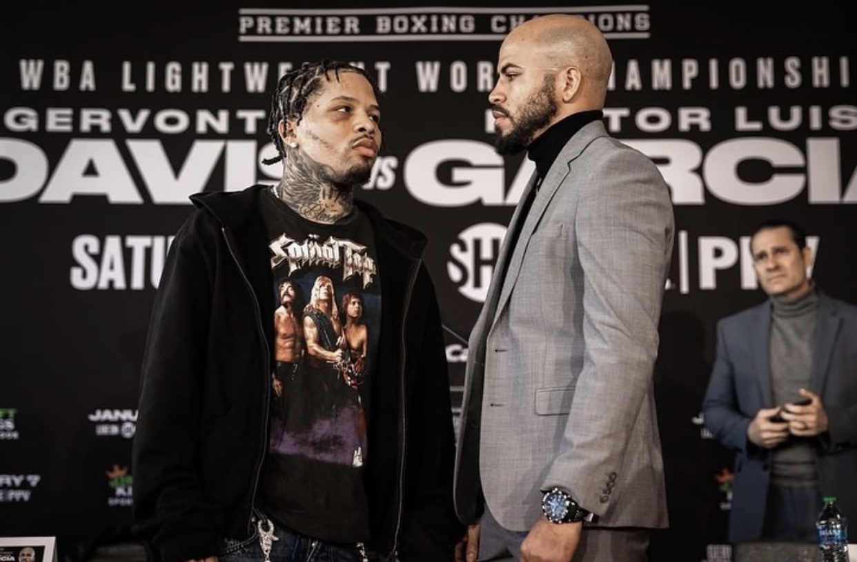 Gervonta and Garcia in their first face-to-face meeting
