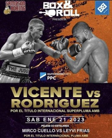 Vicente defends his WBA-International crown against Rodriguez this Saturday 