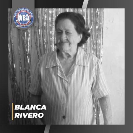 WBA regrets the passing away Mrs. Blanca Rivero