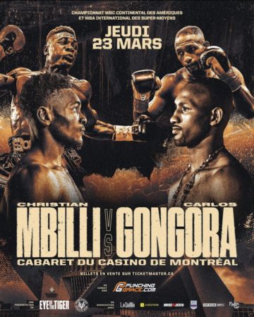Mbilli defends his WBA regional belt against Gongora on Thursday 