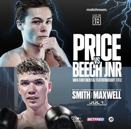 Hopey Price defends his WBA Continental belt against Beech Jnr