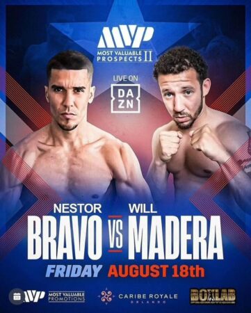 Bravo and Madera will fight for WBA Continental Latin America belt in Orlando 