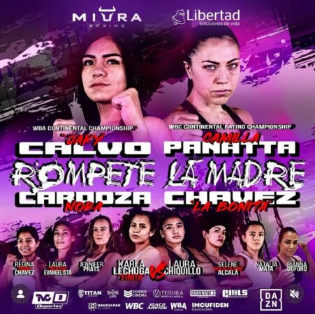 Jacky Calvo and Nora Cardoza will fight for the WBA Continental Flyweight in Mexico