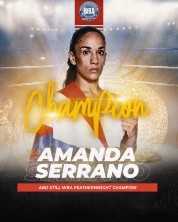 Amanda Serrano retained the WBA featherweight belt 