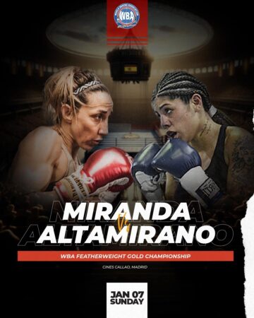 Miranda-Altamirano will fight for the WBA-Gold belt 