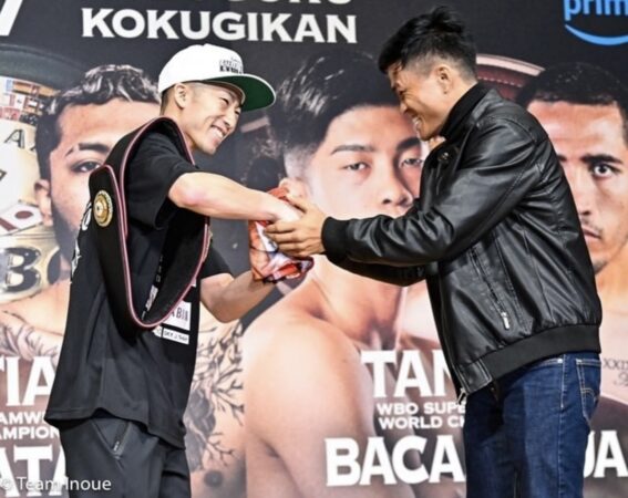 Inoue and Ancajas face to face at press conference 