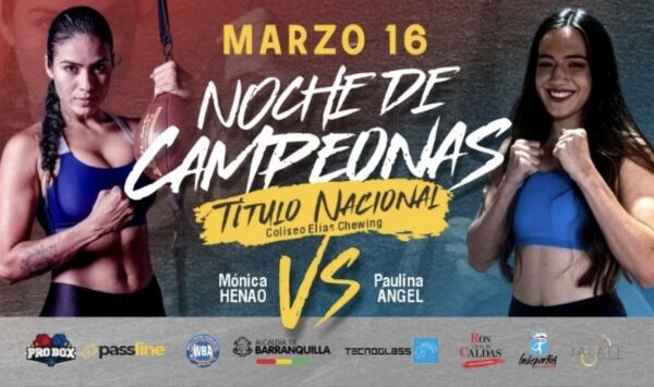 Angel and Henao fight for the WBA female Fedelatin belt in Barranquilla 