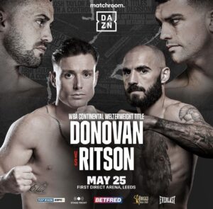 Donovan defends his WBA regional crown against Ritson on May 25 