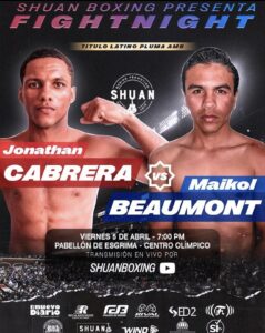 Cabrera and Beaumont this Friday for the WBA Fedecaribe belt