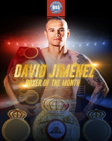 "Medallita" Jimenez is WBA Boxer of the Month