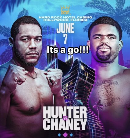 Hunter and Chaney fight for WBA Gold belt on Friday