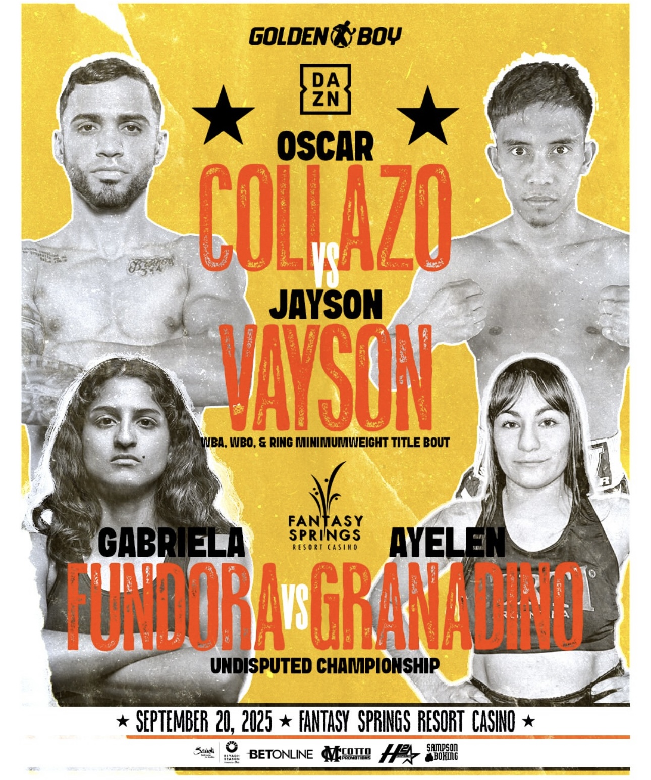 Collazo to Defend Titles Against Vayson on September 20