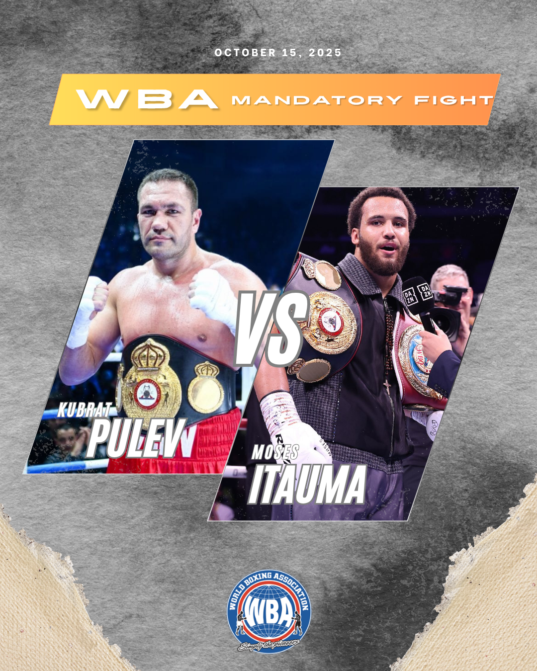 La WBA ordena combate mandatorio entre Kubrat Pulev y Moses Itauma