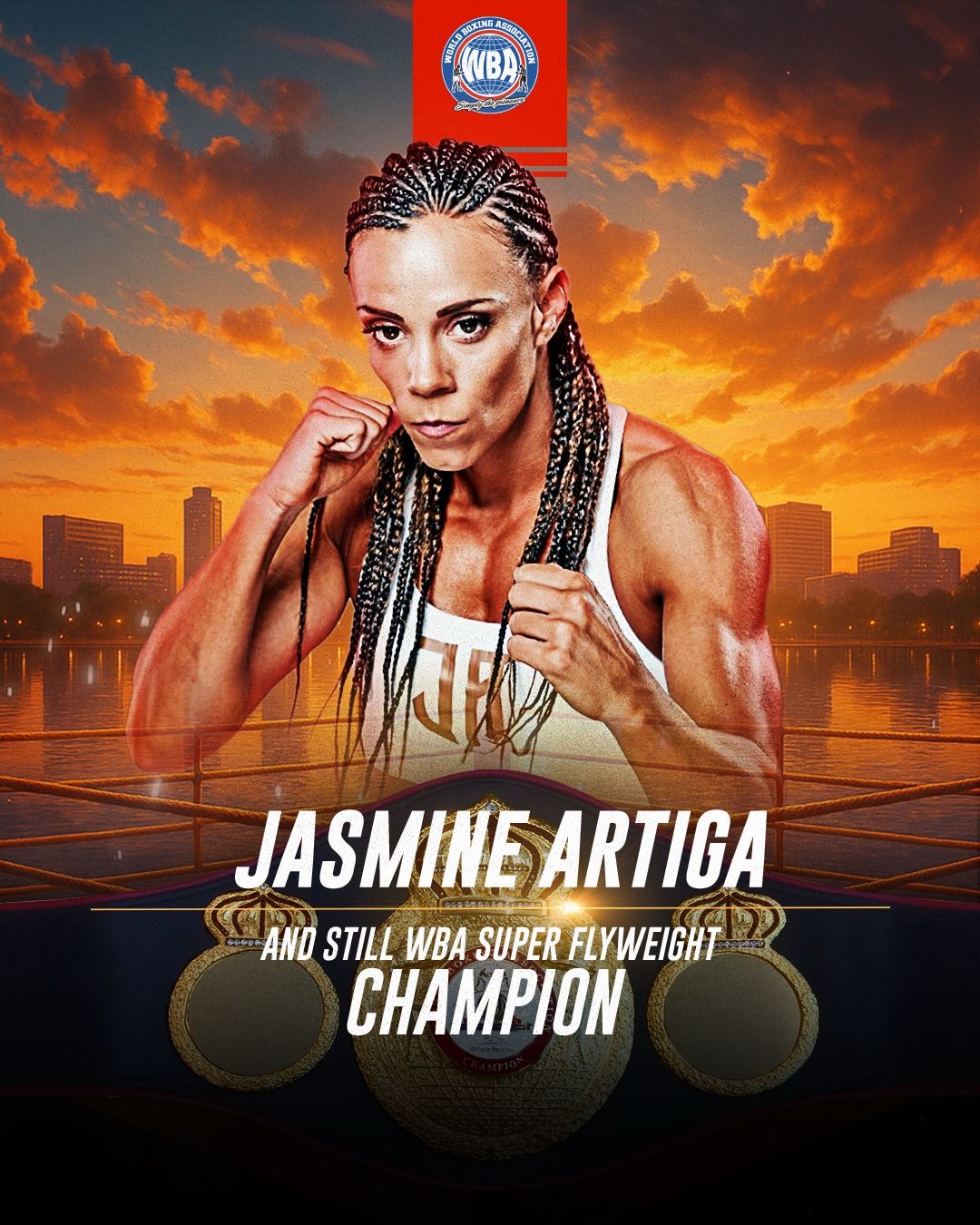 Jasmine Artiga defendió con éxito su título WBA mundial supermosca