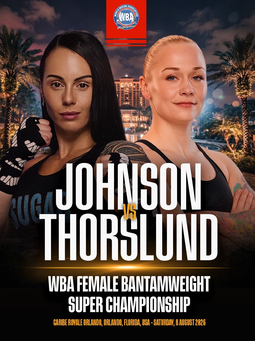 Cherneka Johnson y Dina Thorslund chocan por el supercampeonato mundial gallo WBA