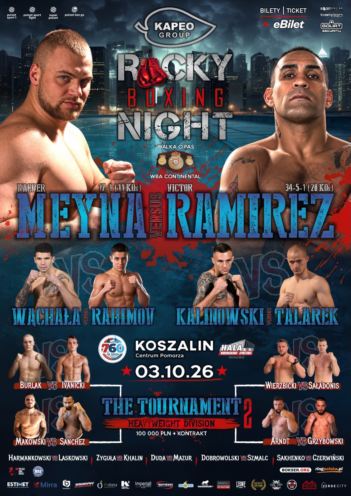 Meyna and Ramírez Set for October 2 Clash for WBA Continental Heavyweight Title